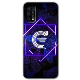 Realme 7 Pro Dark Neon Yaprak G Harfi Baskılı Uyumlu Silikon Kılıf