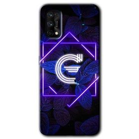 Realme 7 Pro Dark Neon Yaprak G Harfi Baskılı Uyumlu Silikon Kılıf