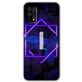 Realme 7 Pro Dark Neon Yaprak I Harfi Baskılı Uyumlu Silikon Kılıf