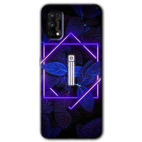 Realme 7 Pro Dark Neon Yaprak I Harfi Baskılı Uyumlu Silikon Kılıf