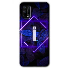 Realme 7 Pro Dark Neon Yaprak I Harfi Baskılı Uyumlu Silikon Kılıf