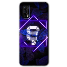 Realme 7 Pro Dark Neon Yaprak Ş Harfi Baskılı Uyumlu Silikon Kılıf