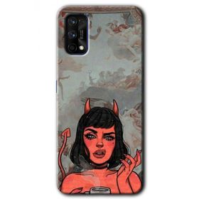 Realme 7 Pro Devil Girl Baskılı Uyumlu Silikon Kılıf