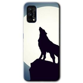 Realme 7 Pro Dolunay Bozkurt Baskılı Uyumlu Silikon Kılıf