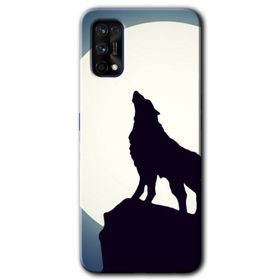 Realme 7 Pro Dolunay Bozkurt Baskılı Uyumlu Silikon Kılıf