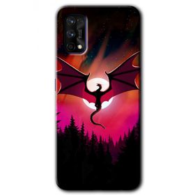 Realme 7 Pro Dragon Night Baskılı Uyumlu Silikon Kılıf