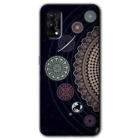 Realme 7 Pro Gezegen Döngüsü Baskılı Uyumlu Silikon Kılıf