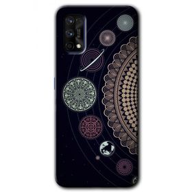 Realme 7 Pro Gezegen Döngüsü Baskılı Uyumlu Silikon Kılıf