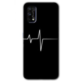 Realme 7 Pro Heart Rytm Baskılı Uyumlu Silikon Kılıf