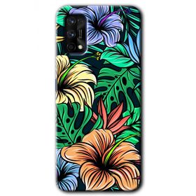 Realme 7 Pro Hibiscus Flowers Baskılı Uyumlu Silikon Kılıf