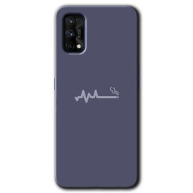 Realme 7 Pro Kara Kedi Baskılı Uyumlu Silikon Kılıf