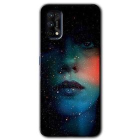 Realme 7 Pro Karanlık Kadın Baskılı Uyumlu Silikon Kılıf