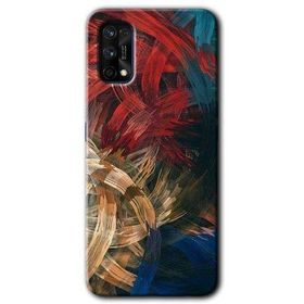 Realme 7 Pro Karma Boyalar Baskılı Uyumlu Silikon Kılıf