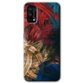Realme 7 Pro Karma Boyalar Baskılı Uyumlu Silikon Kılıf