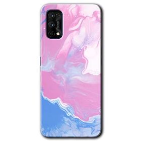 Realme 7 Pro Liquid Lekeler Art Baskılı Uyumlu Silikon Kılıf