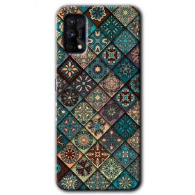 Realme 7 Pro Mat Mandala Baskılı Uyumlu Silikon Kılıf