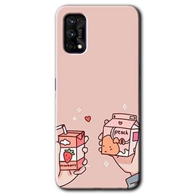 Realme 7 Pro Meyveli Süt Baskılı Uyumlu Silikon Kılıf