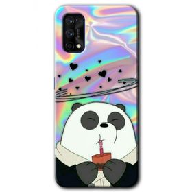 Realme 7 Pro Milkshake Panda Baskılı Uyumlu Silikon Kılıf