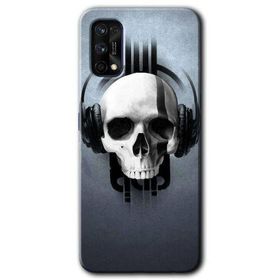 Realme 7 Pro Müzik Kurukafa Baskılı Uyumlu Silikon Kılıf