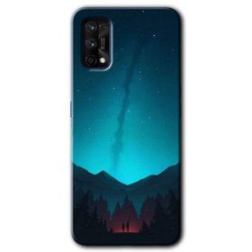 Realme 7 Pro Night Fores Mount Baskılı Uyumlu Silikon Kılıf
