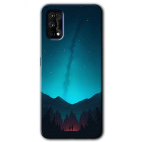 Realme 7 Pro Night Fores Mount Baskılı Uyumlu Silikon Kılıf