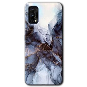Realme 7 Pro Otantik Mermer Baskılı Uyumlu Silikon Kılıf