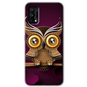 Realme 7 Pro Owl Bird Branch Baskılı Uyumlu Silikon Kılıf
