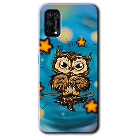 Realme 7 Pro Owl Bird Stars Baskılı Uyumlu Silikon Kılıf