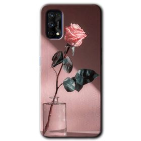 Realme 7 Pro Retro Gül Baskılı Uyumlu Silikon Kılıf