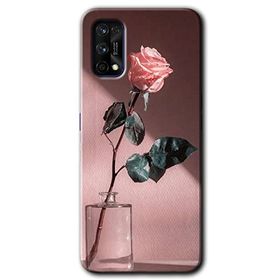 Realme 7 Pro Retro Gül Baskılı Uyumlu Silikon Kılıf
