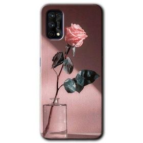 Realme 7 Pro Retro Gül Baskılı Uyumlu Silikon Kılıf