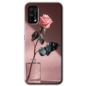 Realme 7 Pro Retro Gül Baskılı Uyumlu Silikon Kılıf