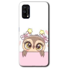 Realme 7 Pro Sevimli Baykuş Baskılı Uyumlu Silikon Kılıf