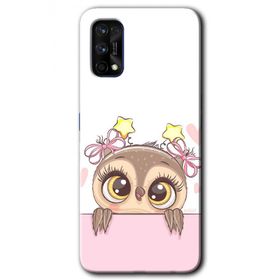 Realme 7 Pro Sevimli Baykuş Baskılı Uyumlu Silikon Kılıf