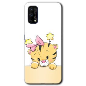 Realme 7 Pro Sevimli Kedi Baskılı Uyumlu Silikon Kılıf