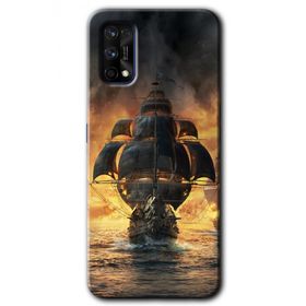 Realme 7 Pro Siyah İnci Baskılı Uyumlu Silikon Kılıf