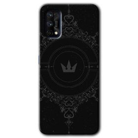 Realme 7 Pro Siyah Mandala 1 Baskılı Uyumlu Silikon Kılıf
