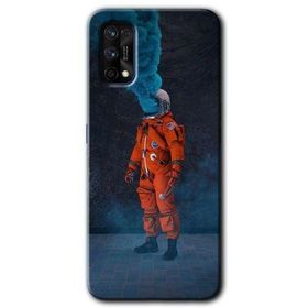 Realme 7 Pro Smoke Astronot Baskılı Uyumlu Silikon Kılıf