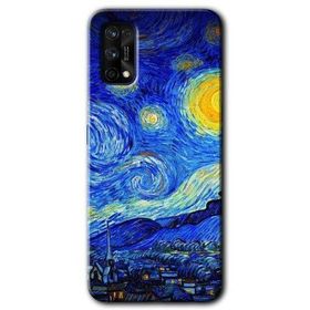 Realme 7 Pro Starry Night Baskılı Uyumlu Silikon Kılıf