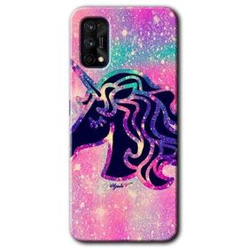 Realme 7 Pro Unicorn Kristal Baskılı Uyumlu Silikon Kılıf