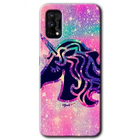 Realme 7 Pro Unicorn Kristal Baskılı Uyumlu Silikon Kılıf