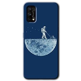 Realme 7 Pro Uzay İşçisi Baskılı Uyumlu Silikon Kılıf