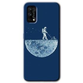 Realme 7 Pro Uzay İşçisi Baskılı Uyumlu Silikon Kılıf