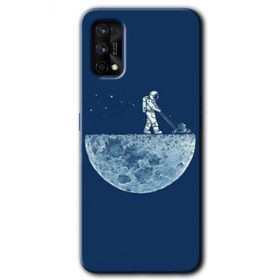 Realme 7 Pro Uzay İşçisi Baskılı Uyumlu Silikon Kılıf