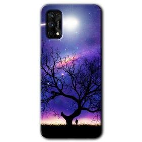 Realme 7 Pro Uzay Silüet Baskılı Uyumlu Silikon Kılıf
