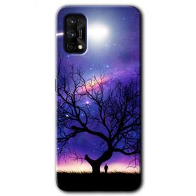 Realme 7 Pro Uzay Silüet Baskılı Uyumlu Silikon Kılıf