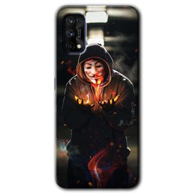 Realme 7 Pro V for Fire Baskılı Uyumlu Silikon Kılıf