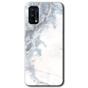 Realme 7 Pro White Marble Baskılı Uyumlu Silikon Kılıf