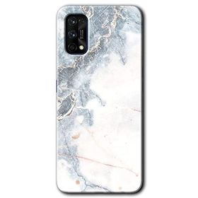 Realme 7 Pro White Marble Baskılı Uyumlu Silikon Kılıf