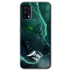Realme 7 Pro Yeşil Kurt Baskılı Uyumlu Silikon Kılıf